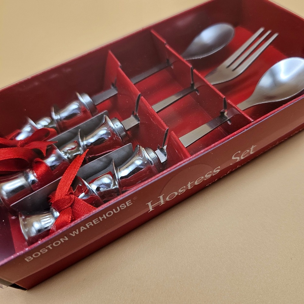Boston Warehouse Hostess Set Set of Three Stainless Steel Servers Model 04181